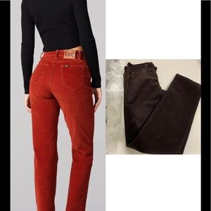 Vintage Lee riders woman corduroy brown pan